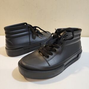 MELISSA black Rubber Lace up ankle Sneakers Rain Shoes size 7